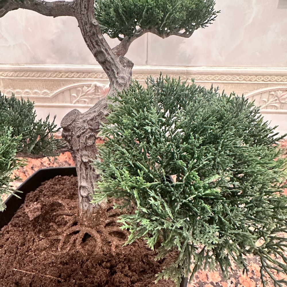 Artificial Elegant Bonsai Pine Tree Plastic Simulation Potted Plant Decorative - Picture 12 of 16